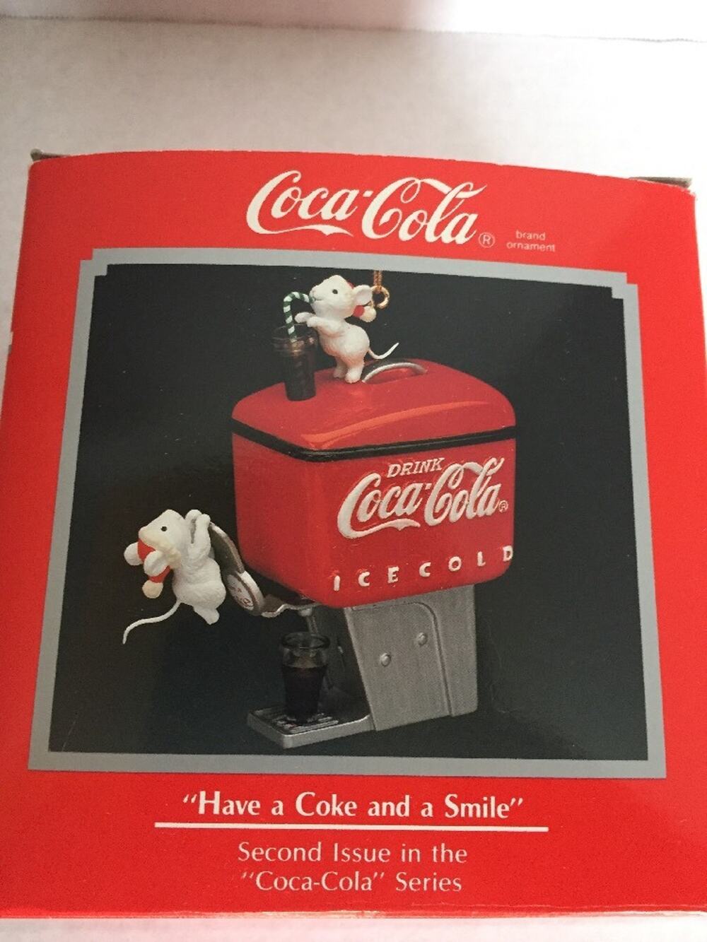 Enesco Coca-Cola 1990 Have a Coke and a Smile Ornament